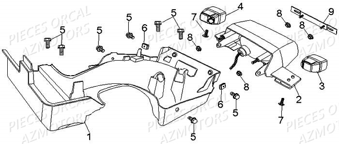 Feux Arriere AZMOTORS PIZZA 50 4T