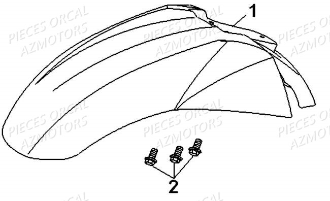 Garde Boue Avant ORCAL Pièces Orcal PIZZA 50cc 4 temps Liquide 