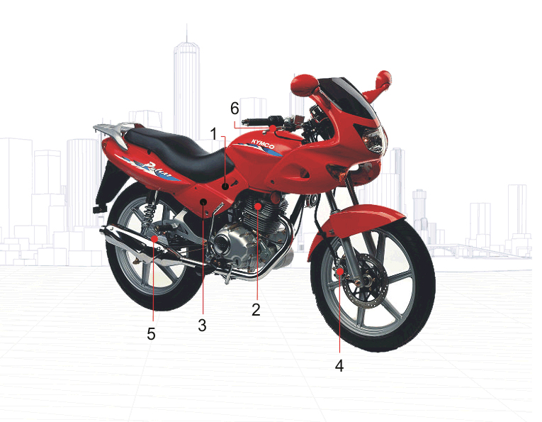 Consommables KYMCO Pièces Moto Kymco PULSAR 125 4T EURO I (RJ25CB)