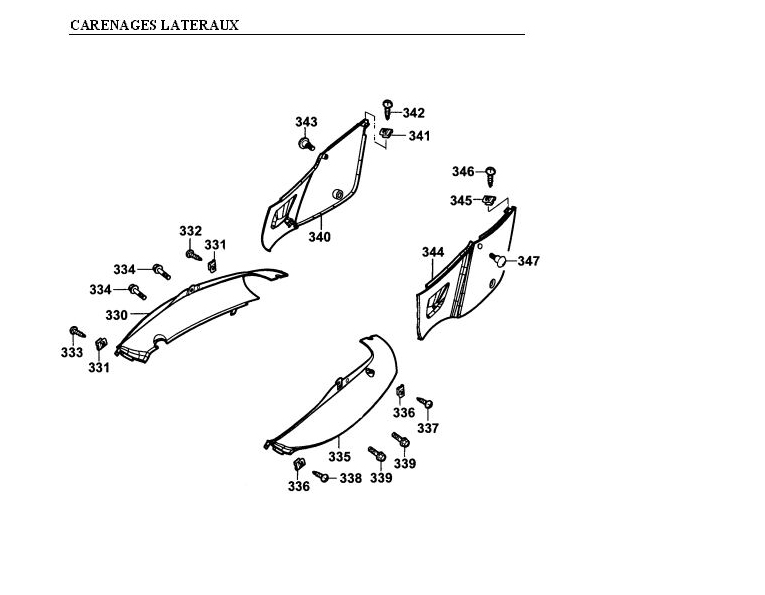 CARENAGES LATERAUX KYMCO PULSAR125