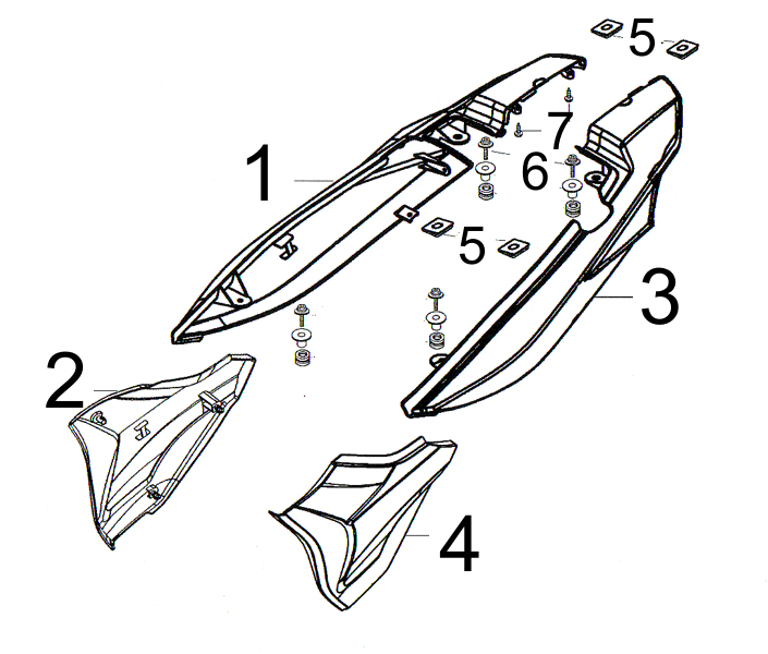 CARENAGES pour PULSAR125II