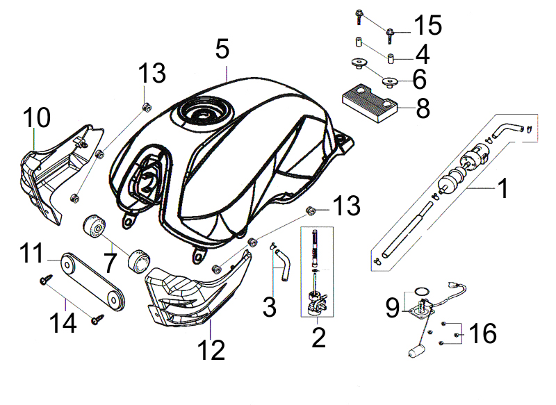 RESERVOIR KYMCO Pièces Moto Kymco PULSAR 125 II 4T