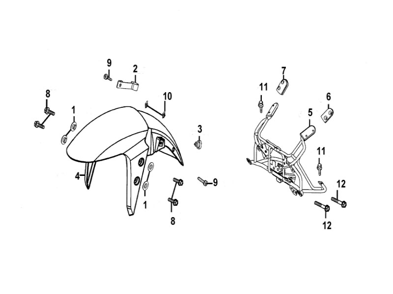 Garde Boue Support Tete De Fourche AZMOTORS 