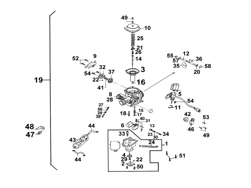 CARBURATEUR pour QUANNON125-NAKED