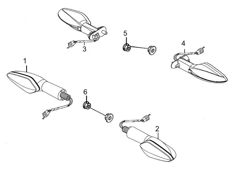 Clignotants KYMCO Pièces Moto Kymco QUANNON 125 NAKED