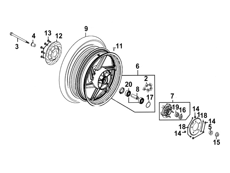 Roue Arriere AZMOTORS 