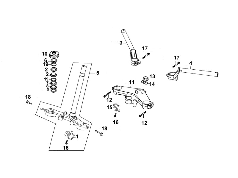 Tete De Fourche Guidon AZMOTORS 