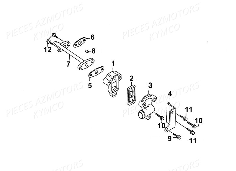 Depollution KYMCO Pièces Moto Kymco QUANNON 125 4T EURO III (RL25BA)