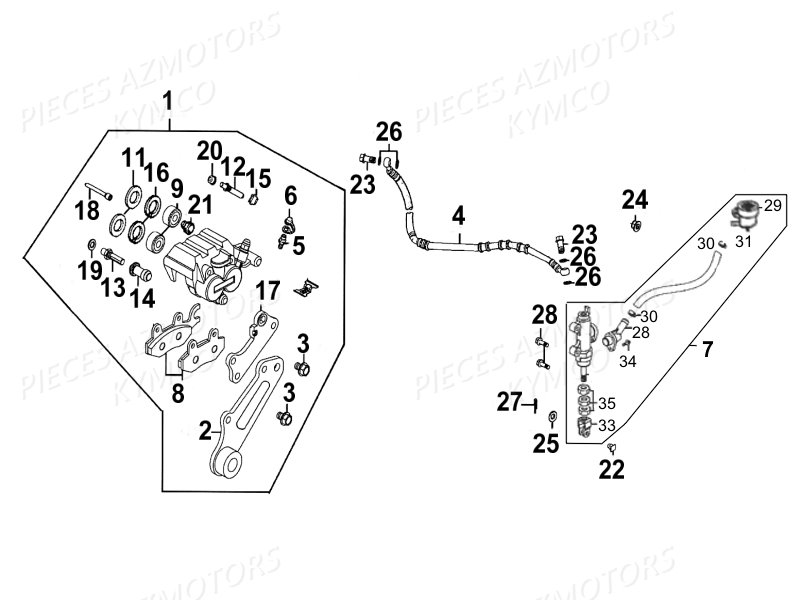 FREIN ARRIERE KYMCO QUANNON 125