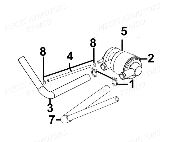 Reniflard KYMCO Pièces Moto Kymco QUANNON 125 4T EURO III (RL25BA)