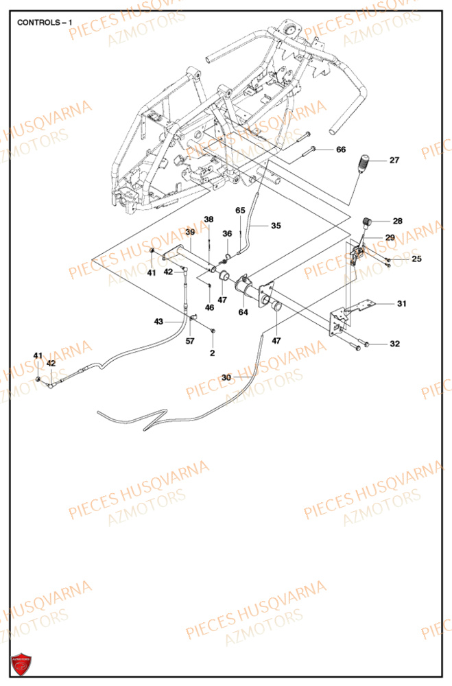 Commandes 2 HUSQVARNA PIECES TONDEUSE AUTOPORTEE R112C5 RIDER HUSQVARNA
