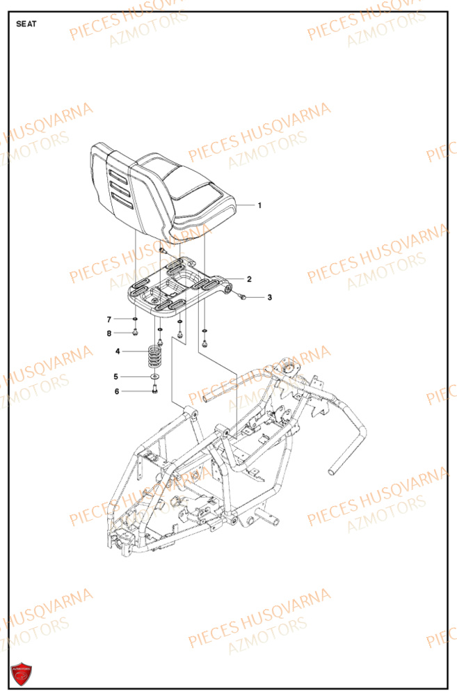 Siege HUSQVARNA PIECES TONDEUSE AUTOPORTEE R112C5 RIDER HUSQVARNA