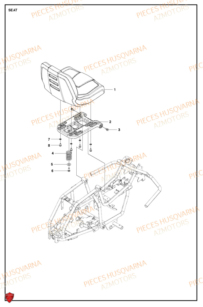 Siege HUSQVARNA PIECES TONDEUSE AUTOPORTEE R112C RIDER HUSQVARNA
