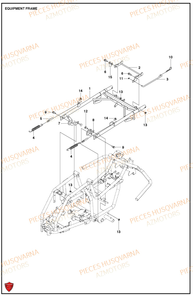 Chassis HUSQVARNA PIECES TONDEUSE AUTOPORTEE R115C RIDER HUSQVARNA