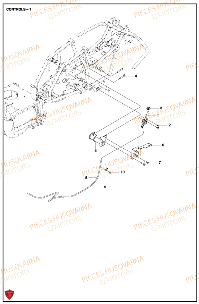 Commandes 1 HUSQVARNA PIECES TONDEUSE AUTOPORTEE R115C RIDER HUSQVARNA