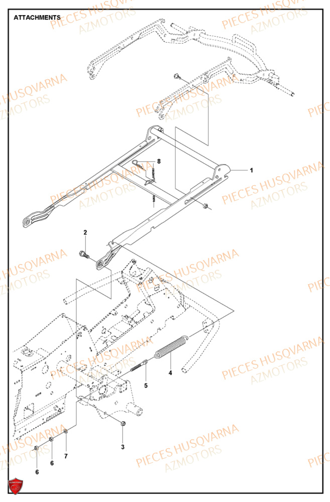 Accessoires HUSQVARNA PIECES TONDEUSE AUTOPORTEE R214C RIDER HUSQVARNA