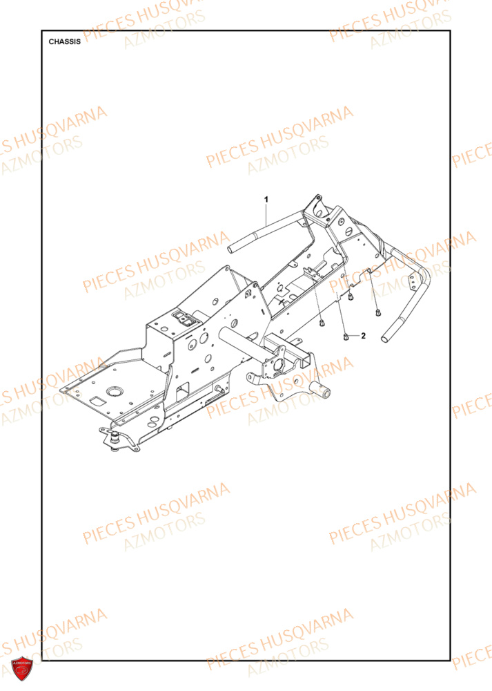 Chassis HUSQVARNA PIECES TONDEUSE AUTOPORTEE R214C RIDER HUSQVARNA