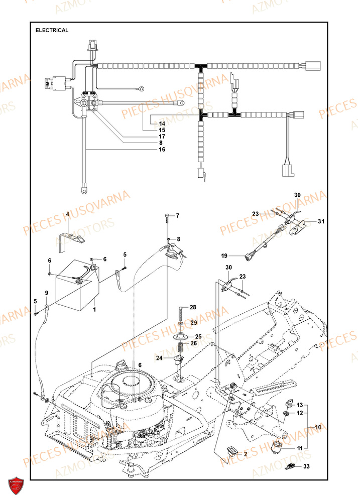 Electrique HUSQVARNA PIECES TONDEUSE AUTOPORTEE R214TC Comfort edition HUSQVARNA
