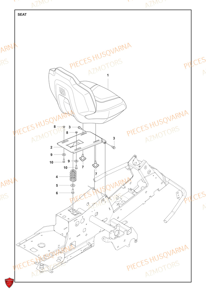 Siege HUSQVARNA PIECES TONDEUSE AUTOPORTEE R214TC Comfort edition HUSQVARNA