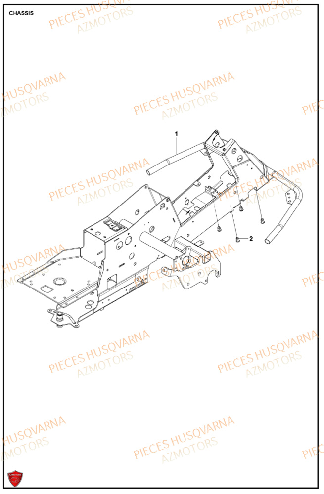 Chassis HUSQVARNA PIECES TONDEUSE AUTOPORTEE R316TXAWD RIDER HUSQVARNA