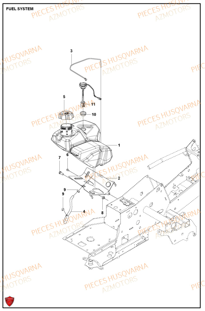 Systeme De Carburant HUSQVARNA PIECES TONDEUSE AUTOPORTEE R316TXAWD RIDER HUSQVARNA