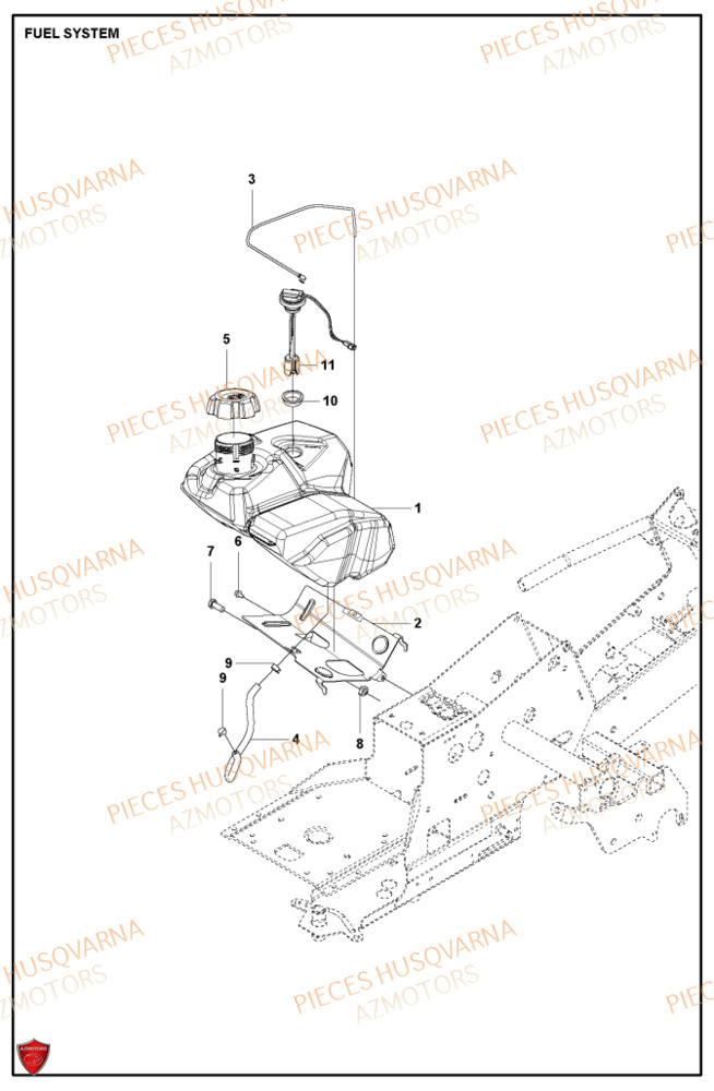 Systeme De Carburant HUSQVARNA PIECES TONDEUSE AUTOPORTEE R316TX RIDER HUSQVARNA
