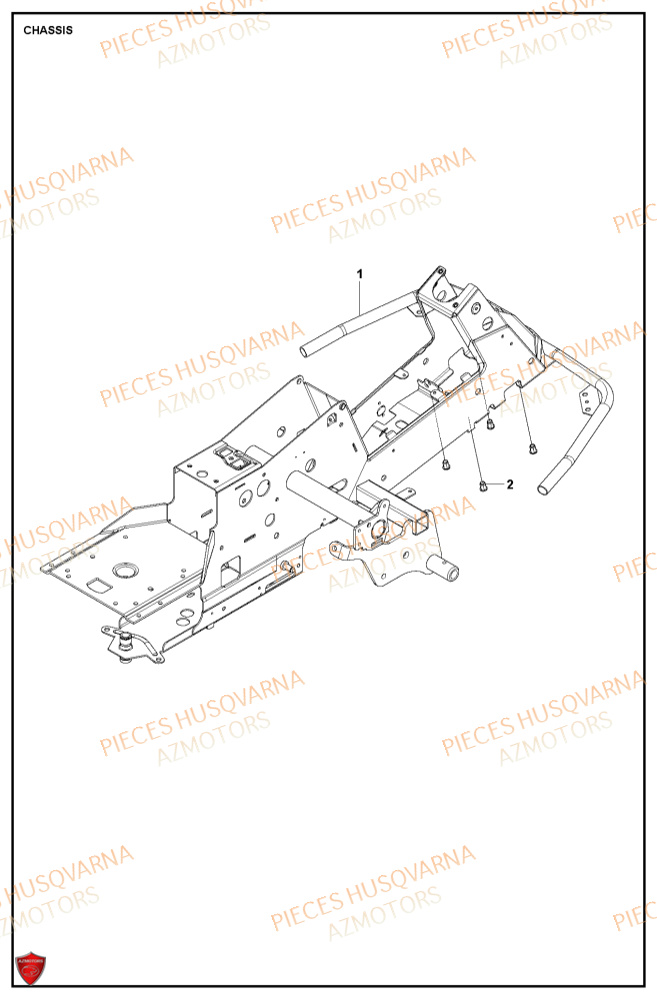Chassis HUSQVARNA PIECES TONDEUSE AUTOPORTEE R318X RIDER HUSQVARNA