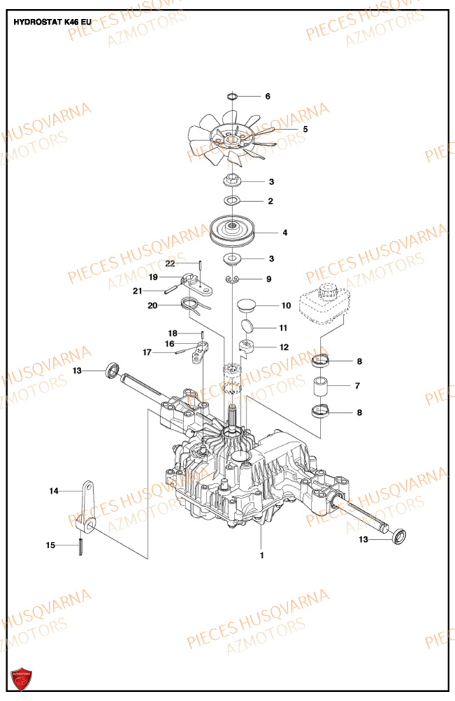 Transmission 2 HUSQVARNA PIECES TONDEUSE AUTOPORTEE R318X RIDER HUSQVARNA