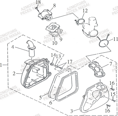 Admission D Air AZMOTORS Pieces Quad R50XL