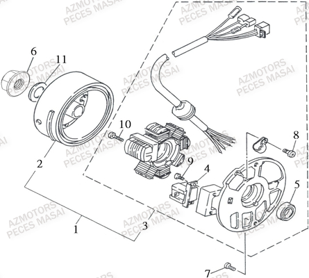 Alternateur AZMOTORS Pieces Quad R50XL