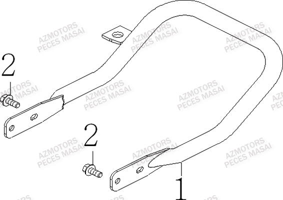 Bumper Arriere AZMOTORS Pieces Quad R50XL