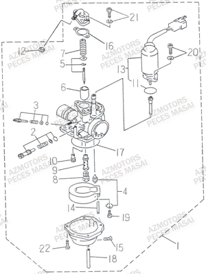 Carburateur MASAI Pieces Quad R50XL