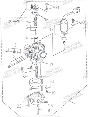 Carburateur AZMOTORS Pieces Quad R50XL