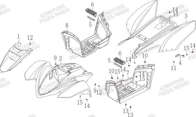 Carrosseries AZMOTORS Pieces Quad R50XL