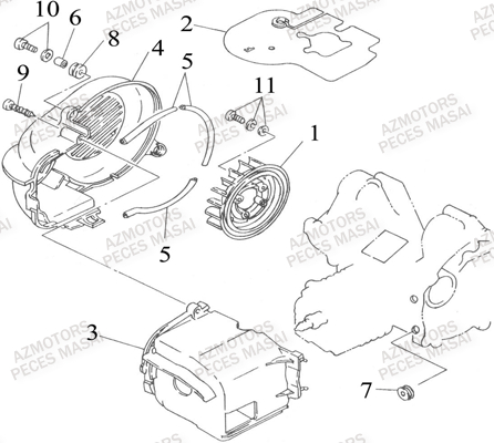 Carter De Refroidissement AZMOTORS Pieces Quad R50XL