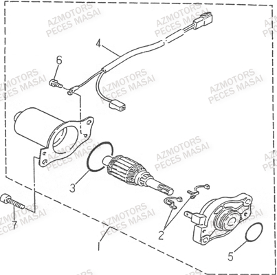 Demarreur AZMOTORS Pieces Quad R50XL