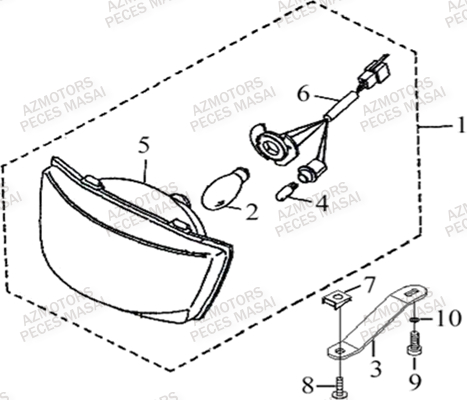 Eclairage Avant MASAI Pieces Quad R50XL