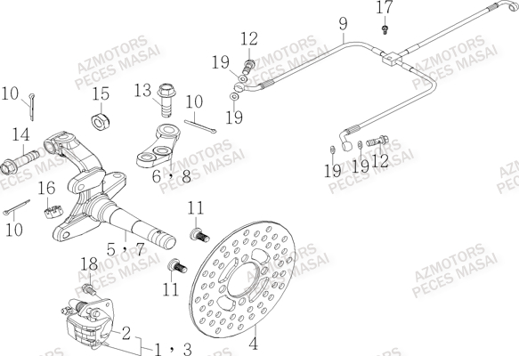 Frein Avant AZMOTORS Pieces Quad R50XL