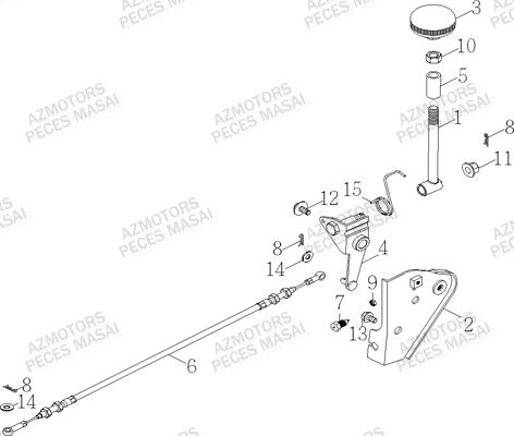 Levier De Vitesses AZMOTORS Pieces Quad R50XL