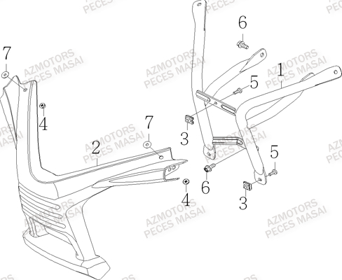 Pare Chocs Avant AZMOTORS Pieces Quad R50XL