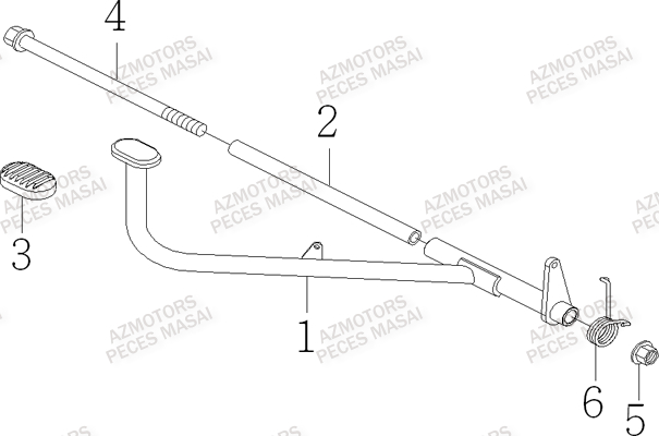 Pedale De Frein AZMOTORS Pieces Quad R50XL