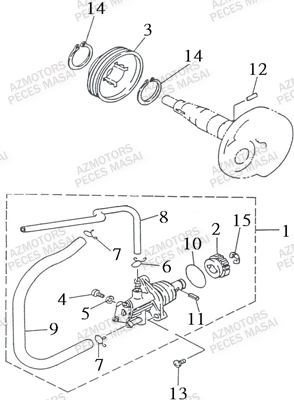 Pompe A Huile AZMOTORS Pieces Quad R50XL