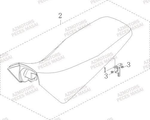 Selle AZMOTORS Pieces Quad R50XL