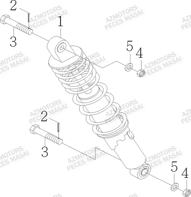 Suspension Arriere AZMOTORS Pieces Quad R50XL