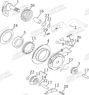 Systeme De Demarrage AZMOTORS Pieces Quad R50XL