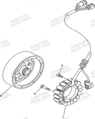 Alternateur HSUN Pièces Quad HSUN R7 - 700cc 4x4 EFI