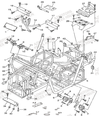 Chassis HSUN Pièces Quad HSUN R7 - 700cc 4x4 EFI