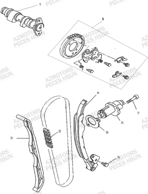Distribution HSUN Pièces Quad HSUN R7 - 700cc 4x4 EFI