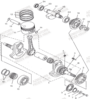 Embiellage HSUN Pièces Quad HSUN R7 - 700cc 4x4 EFI