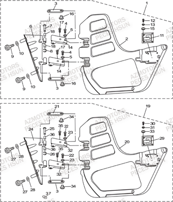 Portes HSUN Pièces Quad HSUN R7 - 700cc 4x4 EFI